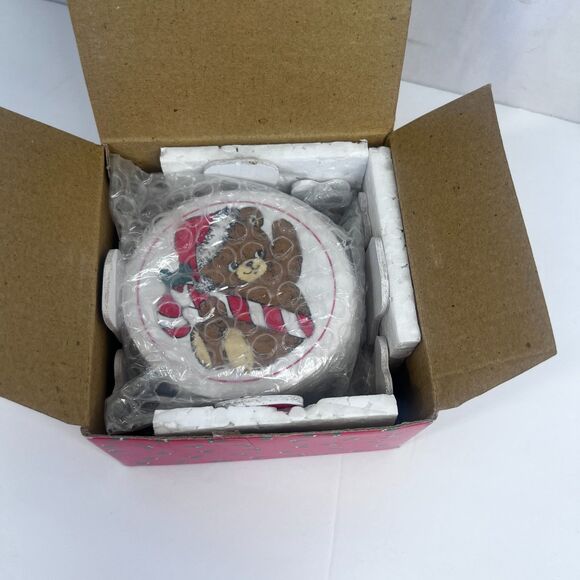 House of Lloyd Teddy Bear Coaster and Holder Set of 6 NEW Christmas Holiday 1988 - Picture 3 of 9